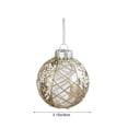 thumbnail image 3 of Aurorax Christmas Ball Ornaments 3 Inches,White Christmas Ball Decorations,Hanging Glitter Clear Home Decor for Indoor Xmas Tree Party, 3 of 7