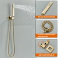 thumbnail image 6 of Zovajonia Shower System 12 Inches Shower Faucet Set,  Rain Shower Head with Handheld Spray Bathroom Ceiling Mount Shower Fixtures Brushed Gold, 6 of 9