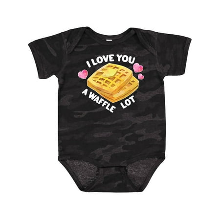 

Inktastic Valentine s Day I Love You a Waffle Lot with Hearts Gift Baby Boy or Baby Girl Bodysuit