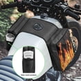 thumbnail image 3 of Uorisanigo ATV Saddle Bag, Fire Print Fuel Tank Bag, Front Tank Storage Saddlebags with Drink Pocket for ATV UTV Snowmobile Motorcycle Bicycle, 3 of 7