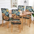 thumbnail image 2 of Yayeee 2 Pack Dining Chair Covers Stretch Parson Chairs Slipcovers Seat Protector, Starry Pizza, 2 of 6