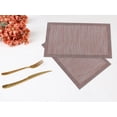 thumbnail image 6 of REGALWOVEN 8 Pack Place Mats, Placemats for Kitchen Dining Table Decor Heat Resistant Table Placemats Wipeable Table Mat Light Coffee 18*12in, 6 of 7