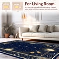 thumbnail image 2 of ODIKA 6' x 9' Machine Washable Non-Slip Area Rug, Celestial Star High Traffic Rug, Blue, 18274, 2 of 7