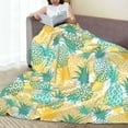 thumbnail image 6 of Fuzoiu Pineapples1 Print Ultra-Soft Micro Fleece Blanket,All Seasons Flannel Throw, Lightweight Blanket for Bed, Sofa, Couch, Movie Night, Camping, and Travel-60"x50", 6 of 7