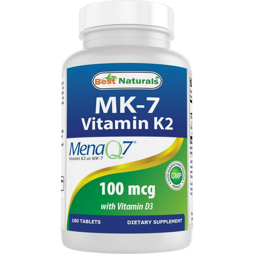 Best Naturals Vitamin K2 (MK7) with D3 Supplement Bone and Heart Health