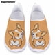 thumbnail image 1 of Doginthehole - Zapatos planos informales de moda para mujer, con estampado de dibujos animados de Corgi, para enfermera, cómodos, ligeros y transpirables, de malla, 1 of 5