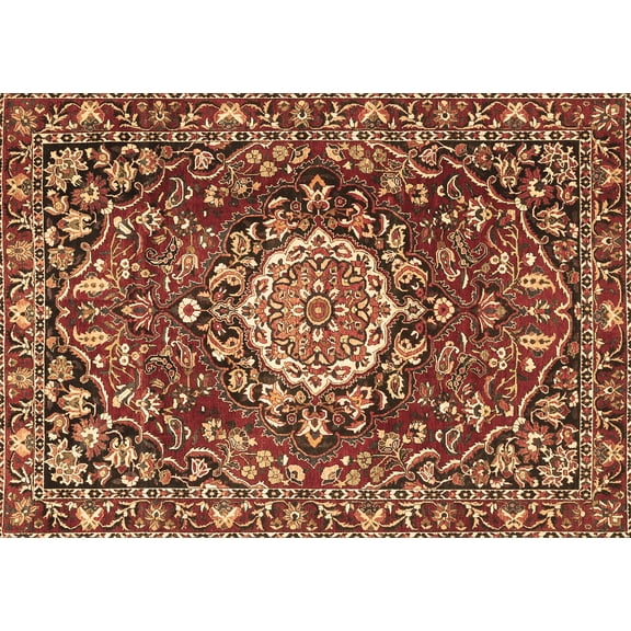 Ahgly Company Indoor Rectangle Persian Brown Traditional Area Rugs, 5' x 7'