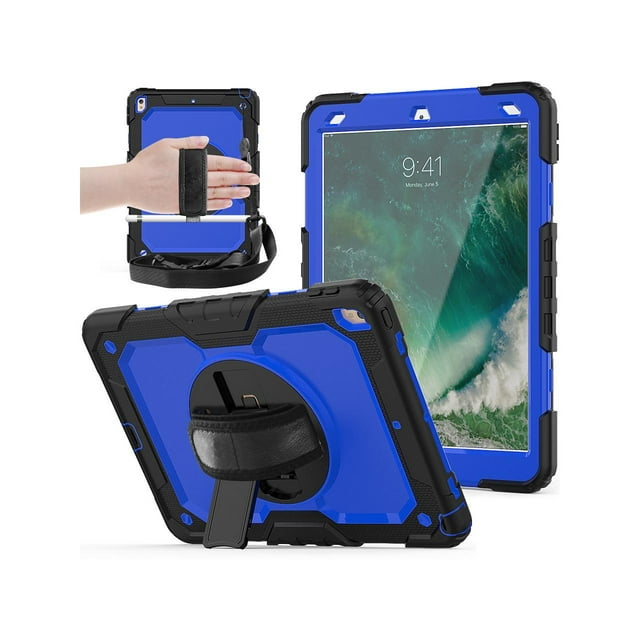 Étui iPad Air 3 10.5 2019 / Étui iPad Pro 10.5 2017, Étui de Protection Robuste et Antichoc avec Béquille Rotative pour iPad Air (3e Gén.) 10.5 Pouces 2019 / iPad Pro 10.5 Pouces 2017
