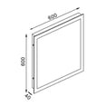 thumbnail image 2 of American Imaginations 24-in. W Square Aluminum Wall Mount LED Backlit Mirror In Aluminum Color AI-28693, 2 of 3