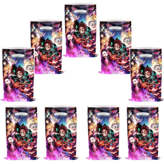 20 Demon Slayer gift bags, Demon Slayer themed birthday party gift bags, cookie bags, candy bags, small gift bags.