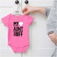 thumbnail image 5 of Cute BFF Niece Aunt Best Auntie Ever Bodysuit Jumper Girls Infant Baby Brisco Brands NB, 5 of 6