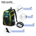 thumbnail image 4 of Naloa Fluorescent Wolf Canvas Backpack for Men Women Rucksack Casual Travel Daypack College Tote Satchel Bookbag for Teens-Medium, 4 of 7