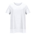 thumbnail image 4 of Posijego T-Shirts Oversize pour Femmes Manches Courtes Col Rond Hauts d'Été Décontractés Chemise Ample Tendance Blouses, 4 of 5