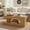 Beech Wood, variant on Farmhouse 2-Tier Wood Coffee Table, Rustic Center Table with LED Light, Rectangle Living Room Tables Open Storage Shelf, Wooden Tea Table for Office,Apartment