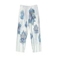 thumbnail image 4 of Bingfone Pale Blue Lotus Flowers Mens All Over Print Sleep Pajama Pants-X-Large, 4 of 9