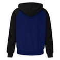 thumbnail image 4 of YUGYXL Mens Tactical Sweatshirts Lace Up Hooded Pullover Long Sleeve Cargo Workout Outdoor Hoodies with Pocket Blue L, 4 of 5