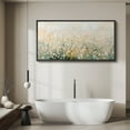 thumbnail image 5 of Large Framed Canvas Print Soft Neutrals Floral FieldWall Art Decorative Ready to Hang Painting for Living room Bedroom 60x30 inches Black Frame, 5 of 9