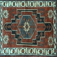 thumbnail image 1 of Ahgly Company Indoor Square Persian Light Blue Traditional Area Rugs, 4' Square, 1 of 4