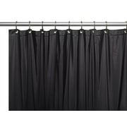 Vinyl Shower Curtain Liner w/ Weighted Magnets and Metal Grommets in Black