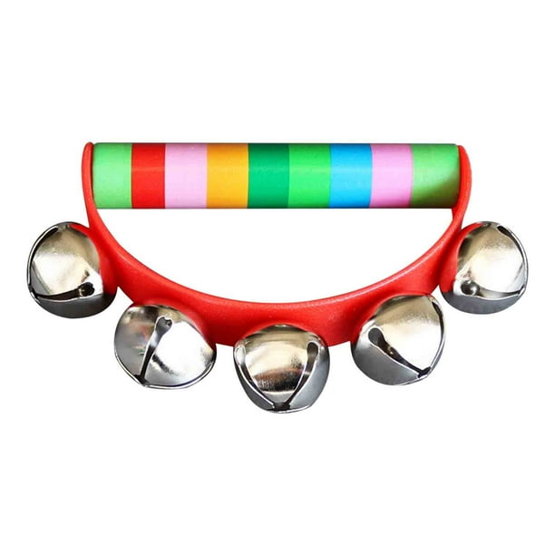 Xihbxyly Juguete Musical de Madera, Diseño Colorido de Cinco Campanas, Efectos de Sonido Atractivos, Materiales Naturales Seguros, Ideal para Viajes En Casa, Educación Temprana, Aprendizaje Infantil.