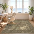 thumbnail image 3 of Design&I 8'x10' Washable Area Rug Sleek Flatweave Pet Friendly Boho Table Mediterranean Interlocking Scrollwork Abstract Vintage for King Size Bedroom, Under Bed, 3 of 7