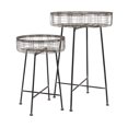 thumbnail image 1 of IMAX Corporation Pitzer 2 Piece Round Wire Plant Stand Set in Gray, 1 of 1