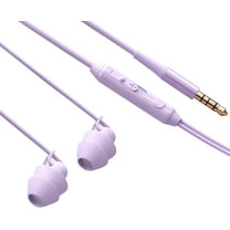 CACOCO-Sleeping Earbuds- Purple Wired In-Ear Headphones For Sleeping,3.5Mm Ultra-Light Soft Silicone,Noise-Isolating Earphone With Microphone,Ideal For Sleeping Sports Air Travelleisure Time Meditati