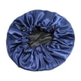 thumbnail image 1 of 1 Sleeping Cap Bradem Clear Out Deal, Double Layer Double Satin Sleep Cap Adjustable Drawstring Silk Satin Protective Sleep Cap Turban Hair Cap Large, Hair Care Navy, Polyester Hair Care Net, 1 of 6