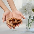 thumbnail image 4 of Yesbay Wooden Heart Ornament Intertwined Hearts Love Memorial Gift Interlinked Heart Couples Keepsake for Anniversary Valentine Day Gift, 4 of 8