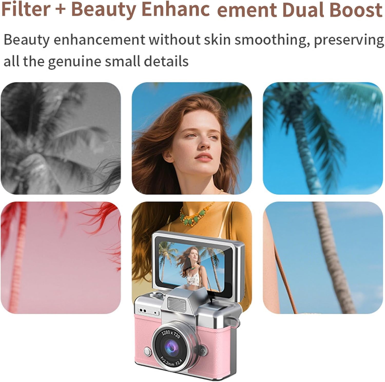 2026 New Mini Digital Camera with 1.47 in LCD Screen 1080P | Mini Keychain Retro Camera, Flip Screen & Built-in Flash, Ideal for Travel, Study, and Concerts
