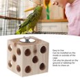 thumbnail image 3 of Wooden Bird Foraging Feeder Toys, Wooden Bird Block Chewing Toy For Hamster Guinea Pig Parakeets Cockatiels, 3 of 8