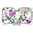 thumbnail image 3 of Car Windshield Sunshade Blocks Sun Visor Protector Watercolor Pink Flowers Purple Berries Foldable Sun Shield For Vehicle Car Truck SUV Van 51x27.5 Inch Keep Vehicle Cool, 3 of 6