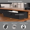 thumbnail image 6 of VIVO 2-Tier Electric 63" x 55" Corner Desk, Dark Walnut Table Top, Black Frame, 6 of 6