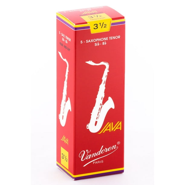Vandoren Tenor Sax Java Red Reeds Strength 3.5; Box of 5