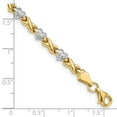thumbnail image 5 of Primal Gold 14 Karat Yellow Gold with White Rhodium Heart and X Bracelet, 5 of 5
