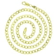 thumbnail image 2 of Decadence 14k Yellow Gold Hollow 4.30mm Cuban Chain with Lobster Claw Clasp | 24" Necklaces | Italian Gold Necklaces | Gold Curb Chain for Men and Women, 2 of 5