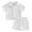 O2118-White, variant on OYXSER Baby Boy Girl Outfit Cartoon Summer Print Short Sleeve T-Shirt and Shorts Set Summer Clothes, Green 2-3T