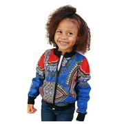 Toddler Snowsuit,Pisexur (12M-5T) Children'S Long-Sleeved African Ethnic Style Non-Positioning Printed Jacket Blue 130