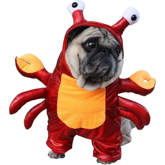 Halloween Dog Crab Costume Winter Pet Hoodie Funny Bulldog Apparel Cat Suit Puupy Clothes for Small Medium Dogs