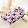 thumbnail image 5 of Erosebridal Black Pink Polkadots Bow Twin Sheet Sets for Girls, Dreamy Princess Bedding, 3 Pieces, 5 of 6