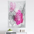 thumbnail image 1 of Grey Tapestry, Abstract Blossoming Peonies Romantic Spring Bridal Bouquet Feminine Corsage, Fabric Wall Hanging Decor for Bedroom Living Room Dorm, 5 Sizes, Grey Magenta White, by Ambesonne, 1 of 1