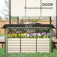 thumbnail image 5 of Outsunny Galvanized Raised Garden Bed, Planter Box with Crop Cage and Shade Cloth, Beige, 5 of 9