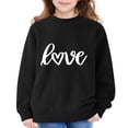 thumbnail image 3 of Atogsazn Toddler Girls Hearts Sweatshirt Kids Boys Casual Long Sleeve Pullover Sweatshirts Loose Fit Tops Clothing 02-Black 12-13 Years Fashion, 3 of 4