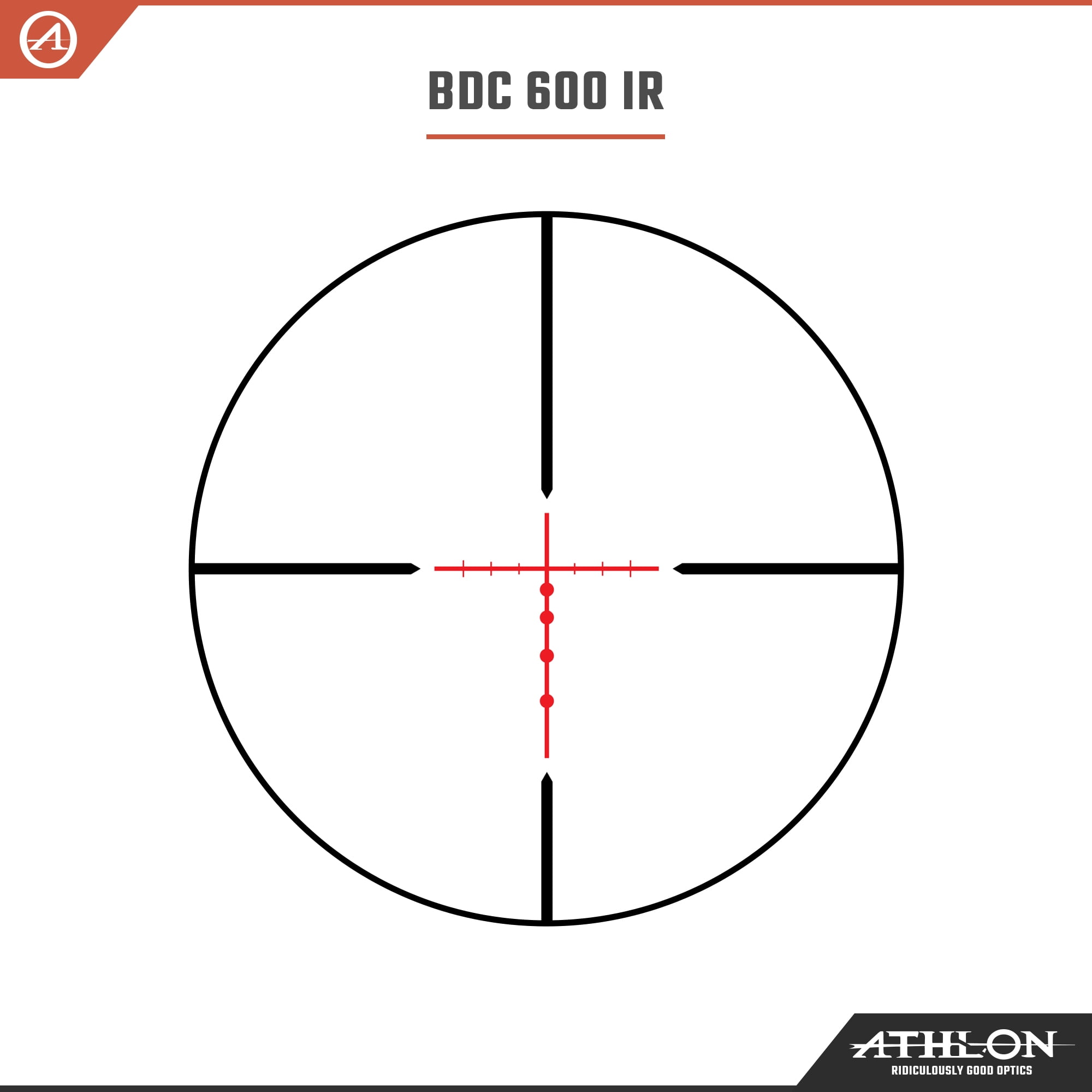 Athlon Optics Talos Riflescope, 3-12x40mm, 25.40mm Main Tube, BDC 600 IR, Black