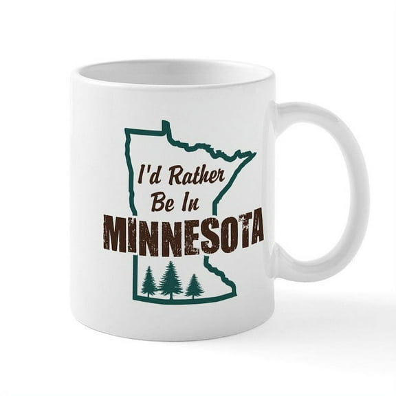 CafePress - I'd Rather Be In Minnesota Mug - 11 oz Ceramic Mug - Novelty Coffee Tea Cup