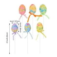 thumbnail image 4 of Sylvtty 6Pcs Easter Egg Picks Colorful Foam Egg Picks Spring Party Cake Topper Sticks Flower Arrangement Ornament for DIY Crafts Vase Tabletop Home Decor, 4 of 6