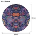 thumbnail image 6 of Round Waterproof Tablecloth 60×60 Inch, Gypsy Bohemian Style Art Pattern Reusable Indoor/Outdoor Durable Table Cover for Party Kitchen Dinner Room Decor, 6 of 6