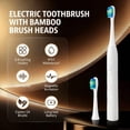 thumbnail image 2 of GUFICLE Sonic Electric Toothbrush with 4 Brush Heads & Type-C Charging 70-Day Battery Ultra Quiet Smart Timer IPX7 Waterproof, Pearl White, 2 of 6