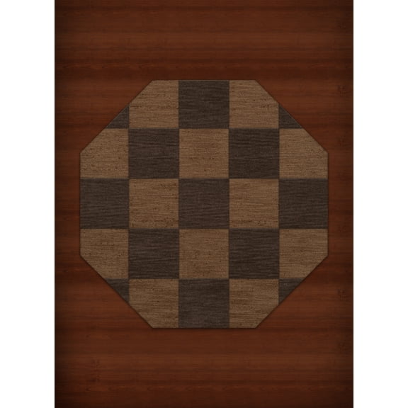 Dalyn Dover Area Rug DV15 Dv15 Caramel Checkered Boxes 4' x 4' Octagon