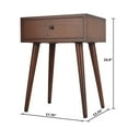 thumbnail image 5 of Decor Therapy Mid Century 1-Drawer Wood Side Table, 14'' x 18'' x 24'' - Grey, 5 of 6